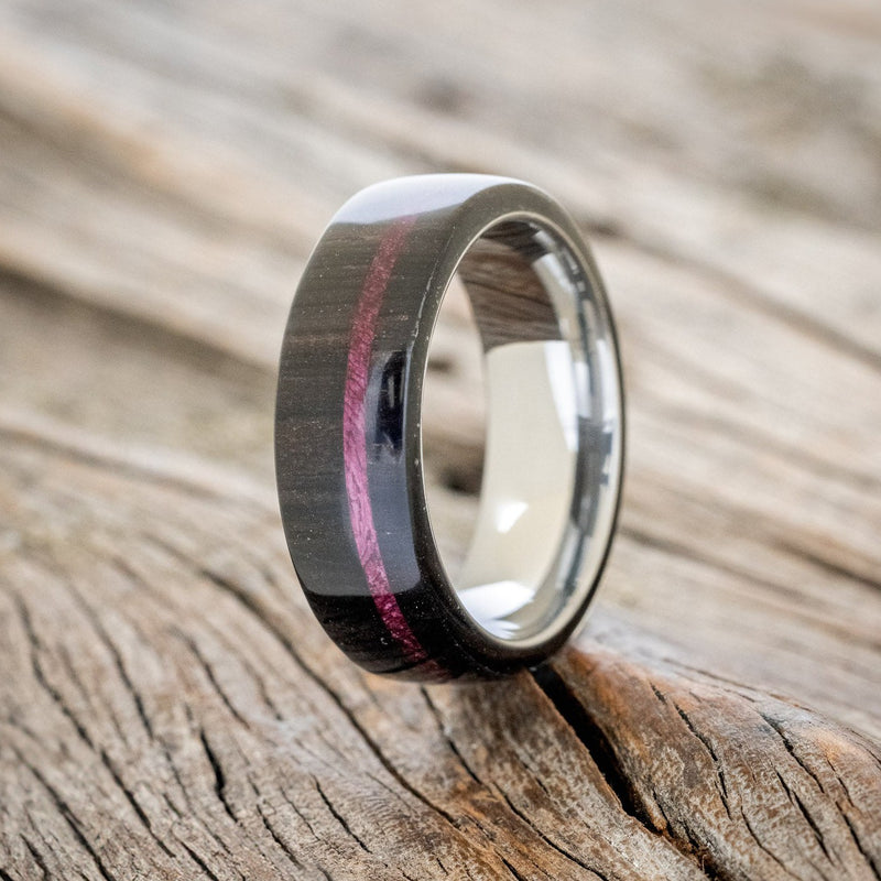 Bentwood Ring, Purpleheart, Copper Inlay, Wood Ring for Men, Woman's wood  ring - Rings